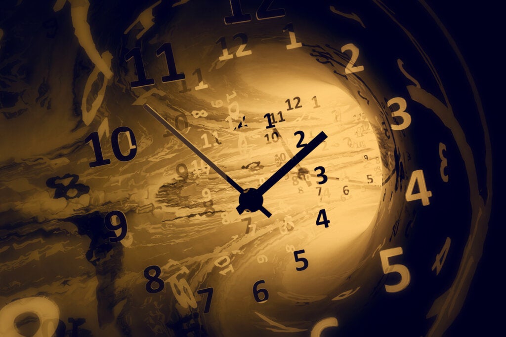 Meşgul Yaşam Sendromunu simgeleyen sonsuzluk saati 