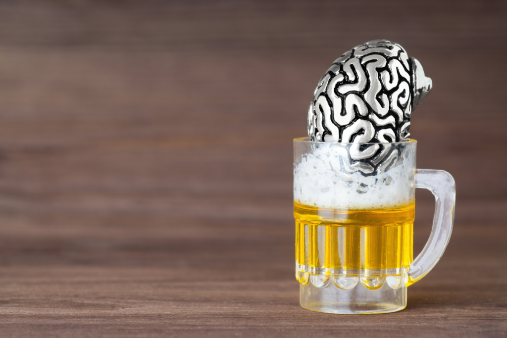 Bir bardak bira içinde beyin